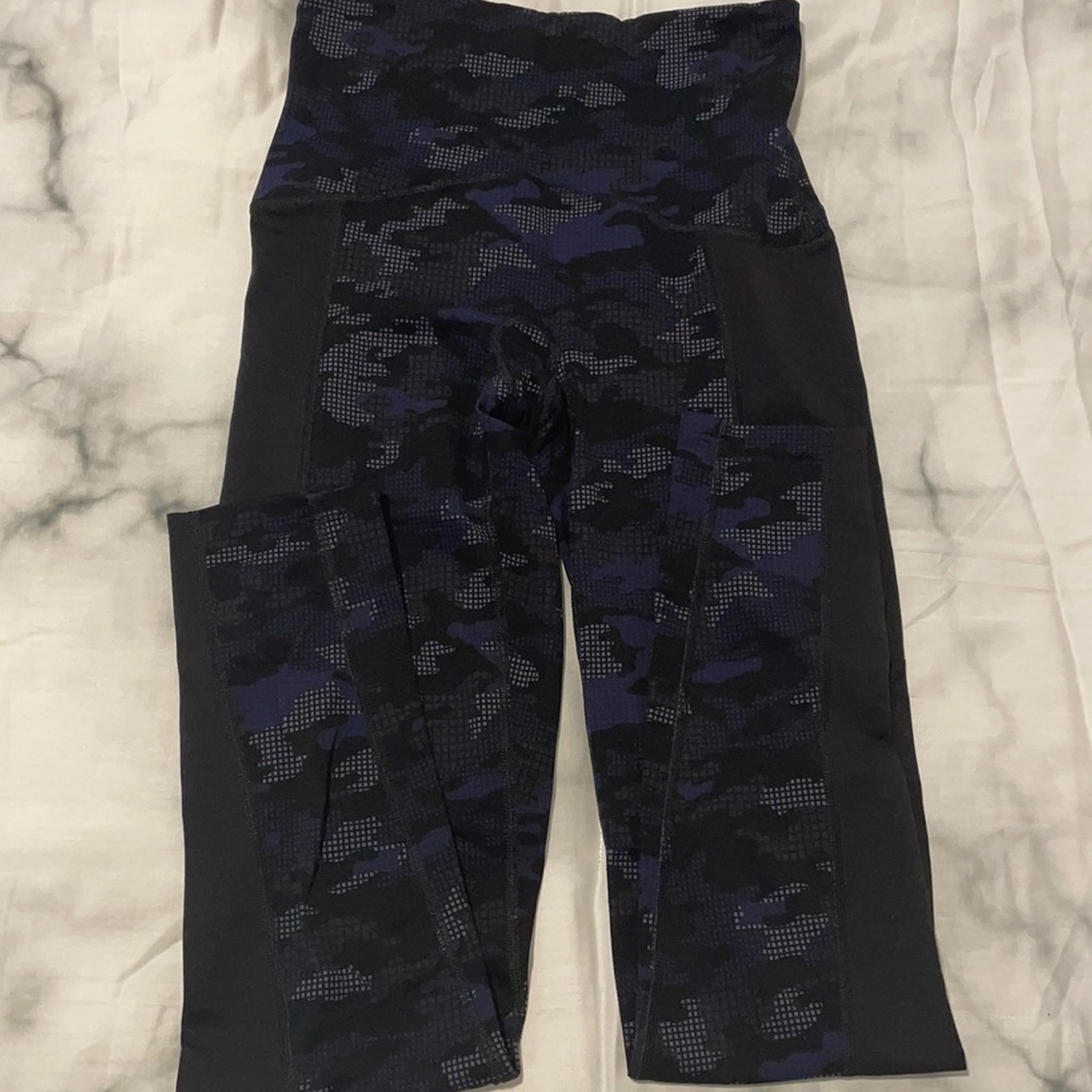 Navy and Black Camo Spanx Leggings